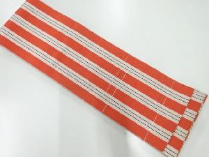 縞模様織出し半幅帯